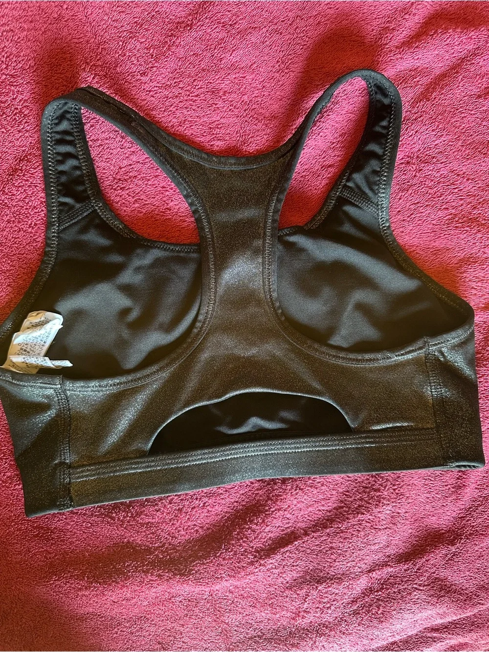 Nike Black Racerback Sports Bra with White Swoosh
